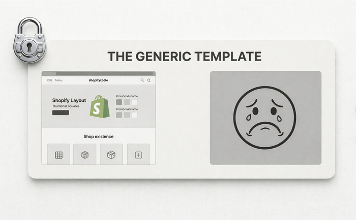 Shopify template compared with a custom-built storefront on cost and long-term value