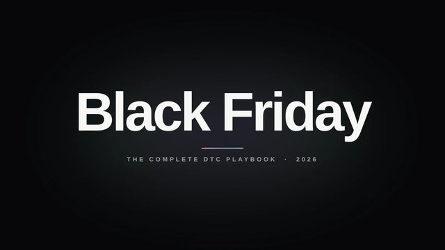 Black Friday wordmark on a black background, cover for the Liquid Lemon Shopify Black Friday 2026 DTC playbook